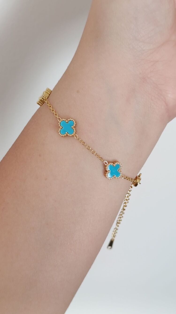 Van Cleef Mavi- Gold Bileklik