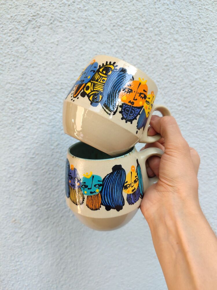 stoneware yüz kupa/adet