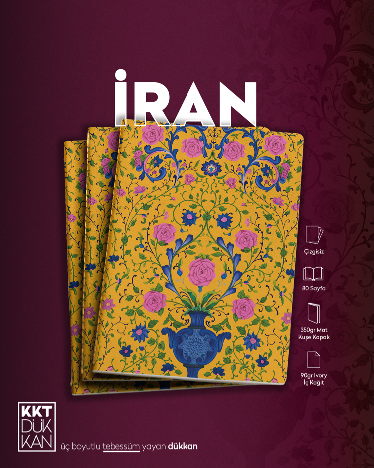 İran Defter (Dikişli Cilt Çizgisiz/ Soft Touch)