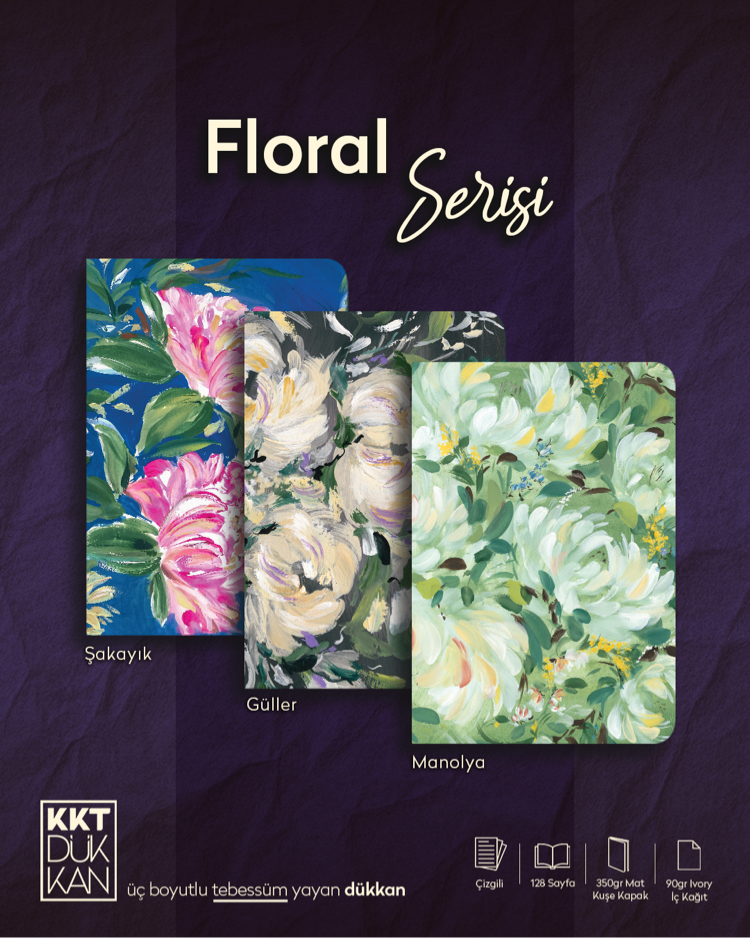 Floral Seri (Amerikan Cilt Çizgili/ Soft Touch)