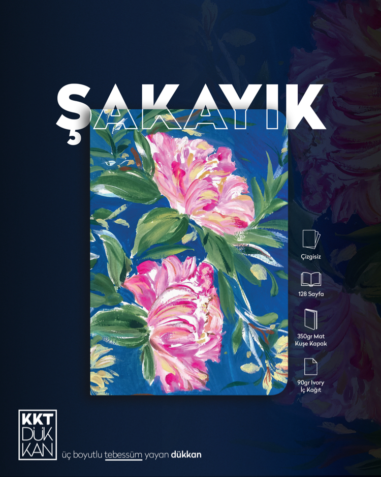 Şakayık Defter (Amerikan Cilt Çizgisiz/ Soft Touch)