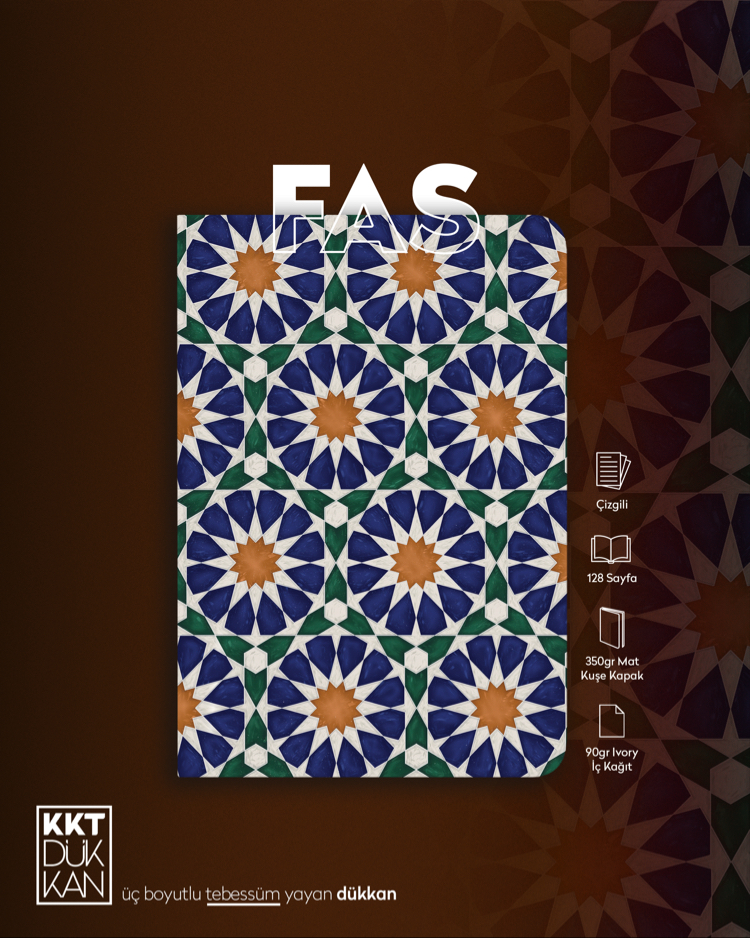 Fas Defter (Amerikan Cilt Çizgili/ Soft Touch)
