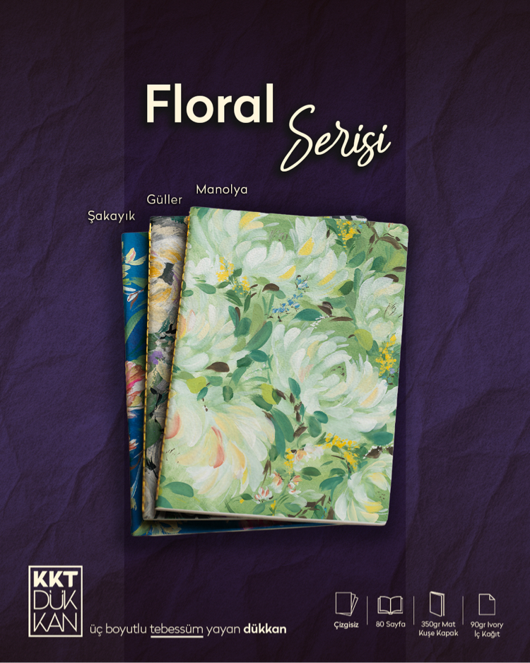 Floral Seri (Dikişli Cilt/ Çizgisiz)