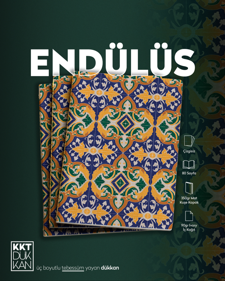 Endülüs Defter (Dikişli Cilt Çizgisiz/Soft Touch)