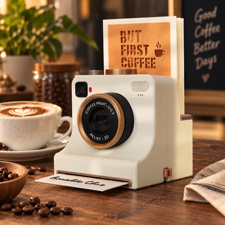 KLON Latte Art Camera – Coffee Art Kahve Süsleme ve Desen Aparatı