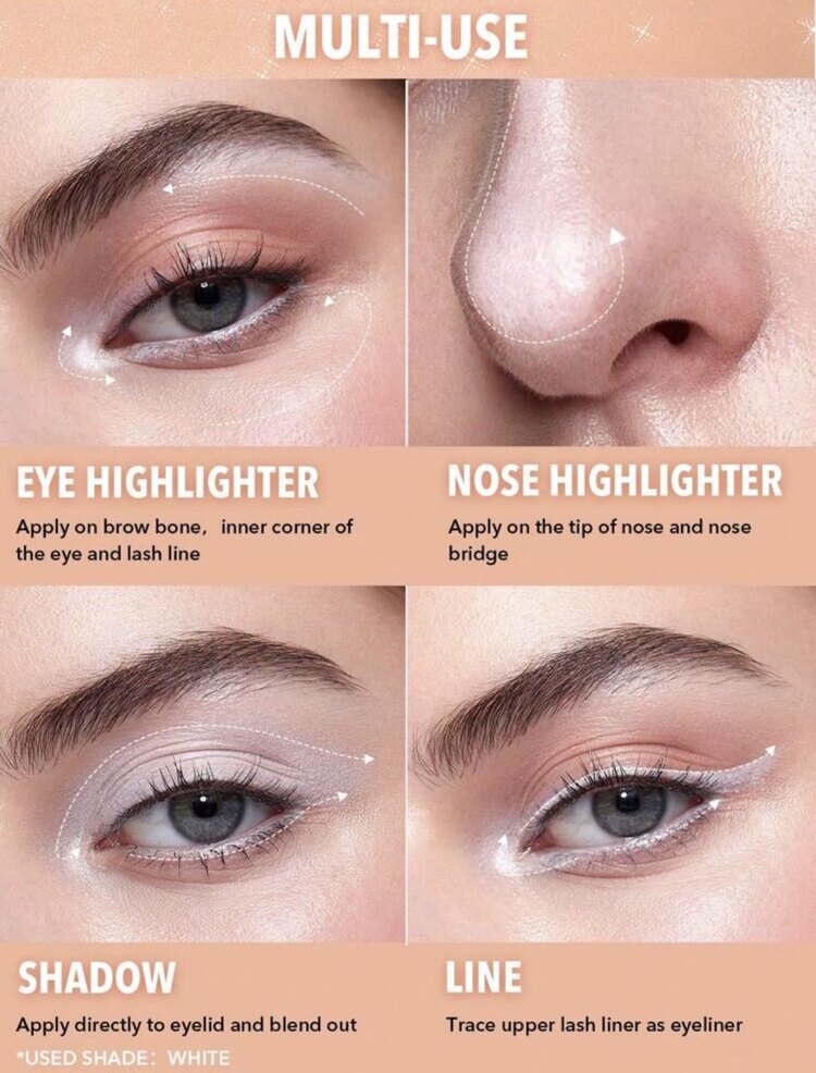 Big And Bright Eye Beyaz Korean Göz Kalemi - Beyaz Parlak