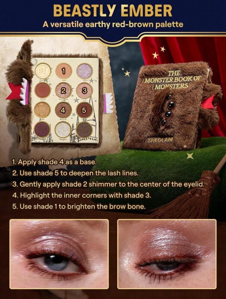 Harry Potter Sheglam Monster Book Of Monsters Kahverengi Far Paleti