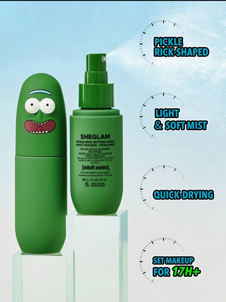 Sheglam X Rick n Morty Pickle Rick Makyaj Sabitleyici Sprey