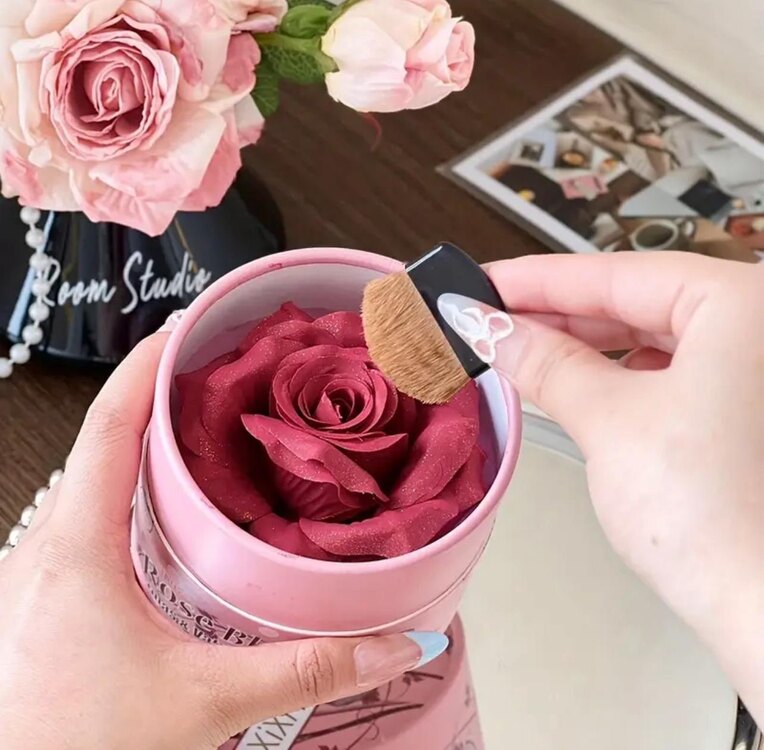 3D Floral Rose Allık 01