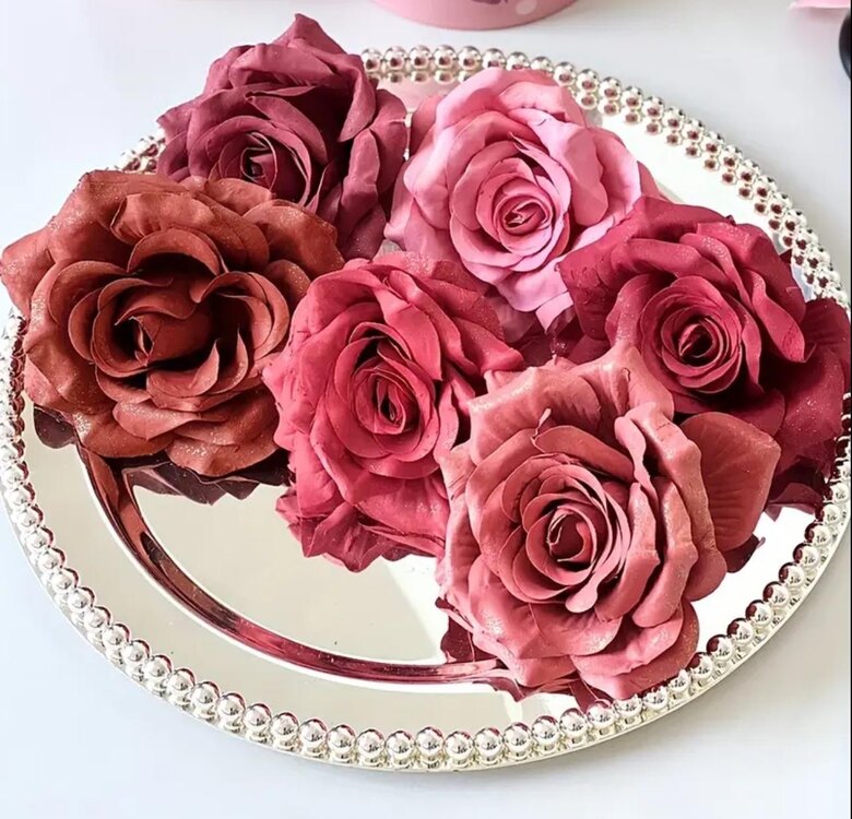3D Floral Rose Allık 01