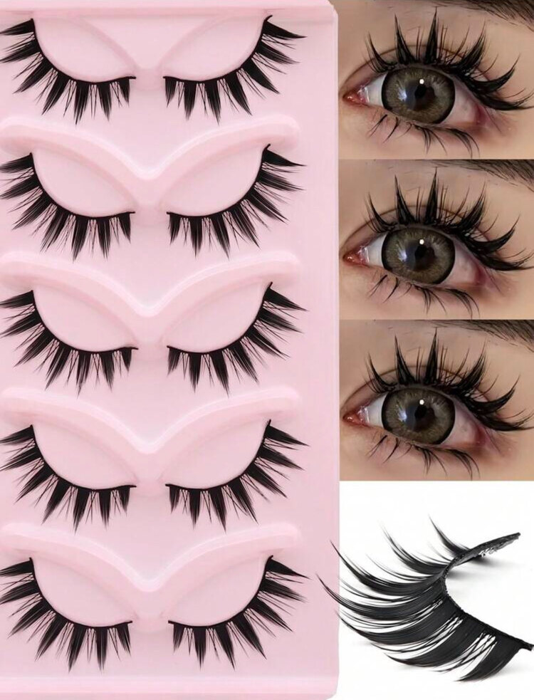 10’lu Set Manga Japanese Style Uzun Fluffy Takma Kirpik