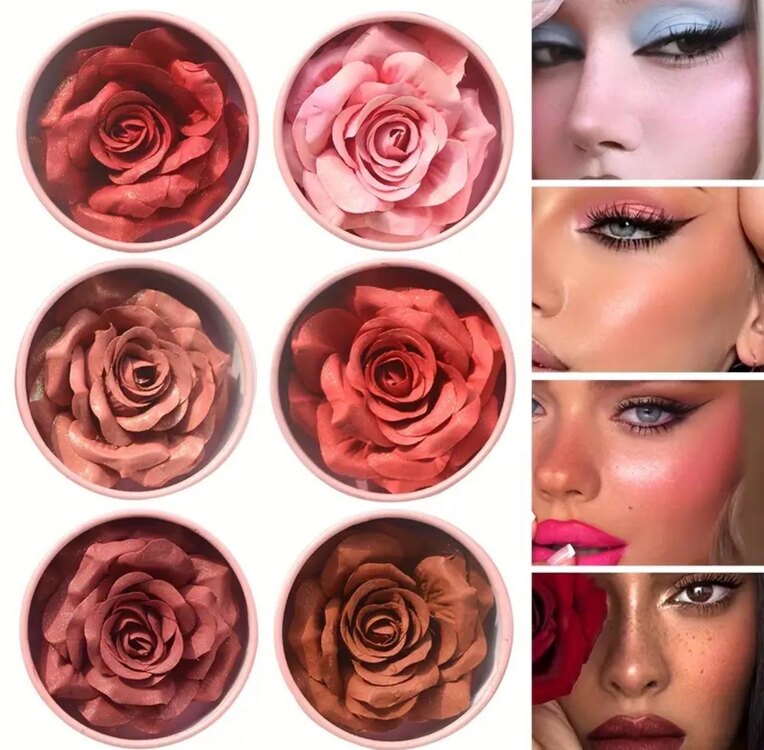 3D Floral Rose Allık 01