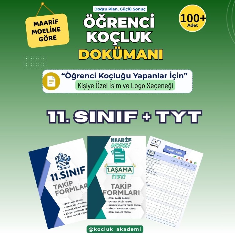 2027 11. SINIF + 1. AŞAMA (TYT) KOÇLUK DOKÜMANI -PDF