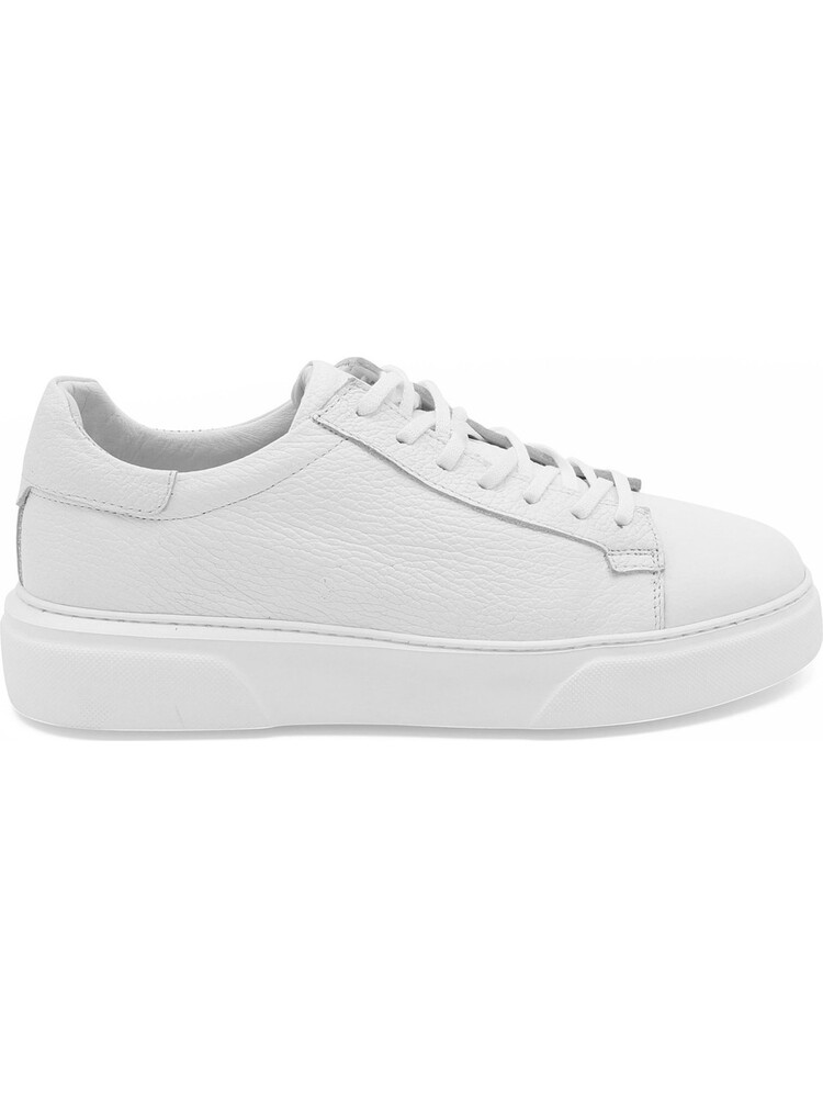 Deri Erkek Beyaz Sneakers Ayakkabı