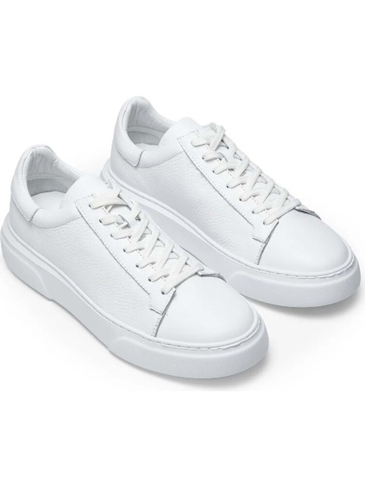 Deri Erkek Beyaz Sneakers Ayakkabı