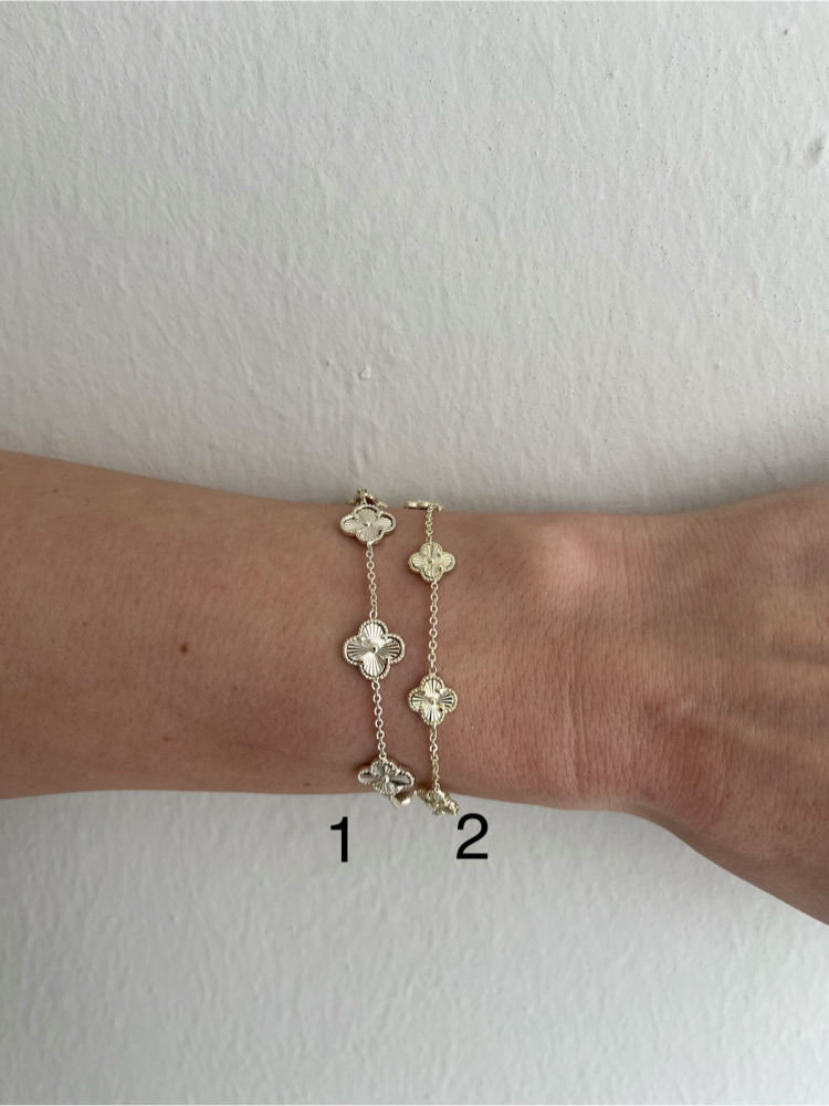 Vintage Yonca Figürlü Bileklik | 14k