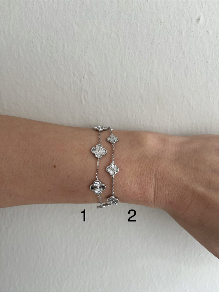 Vintage Yonca Figürlü Bileklik | Silver