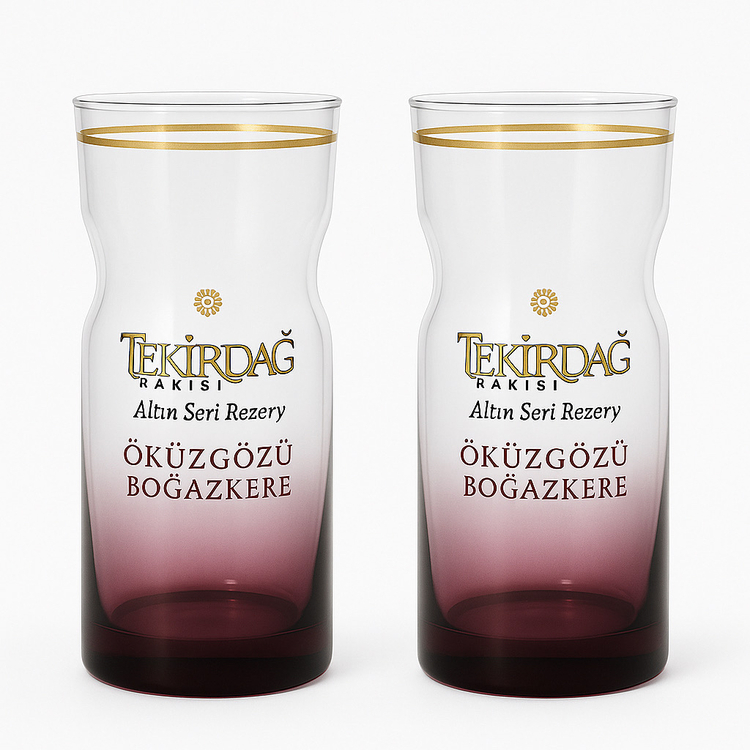 2 adet Tekirdağ rakı kadehi 