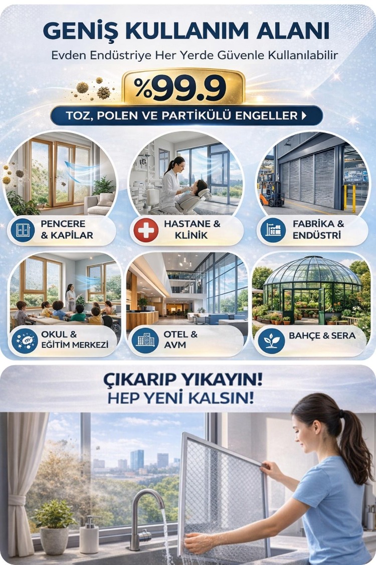YENİ NESİL SİNEKLİK - PENCERE TOZ POLEN FİLTRESİ - ODERA