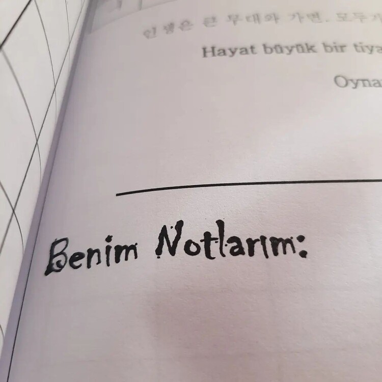 Korece Yazı Defterim