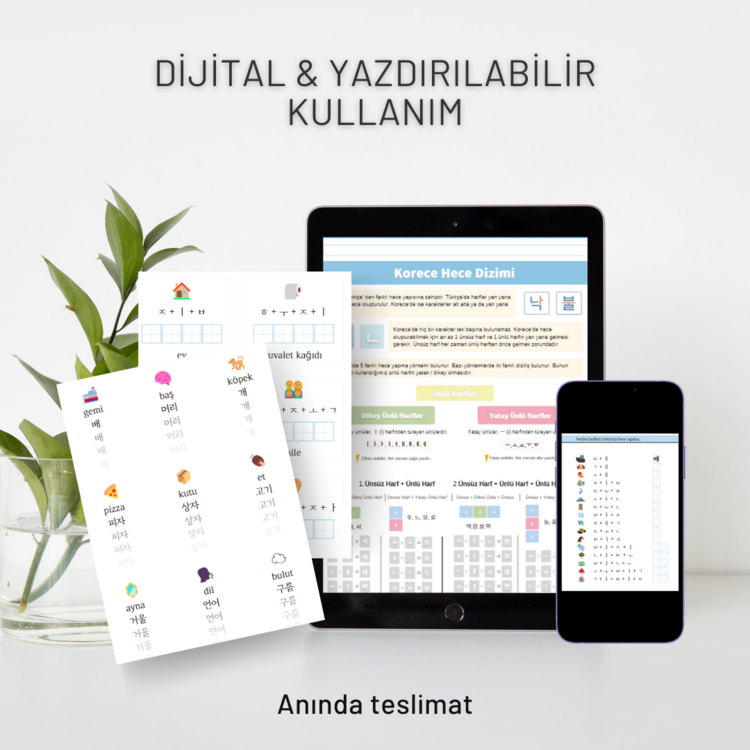Korece Hece (PDF) Seti: +90 Kelime ile Eğlenceli ve Etkili Öğrenim