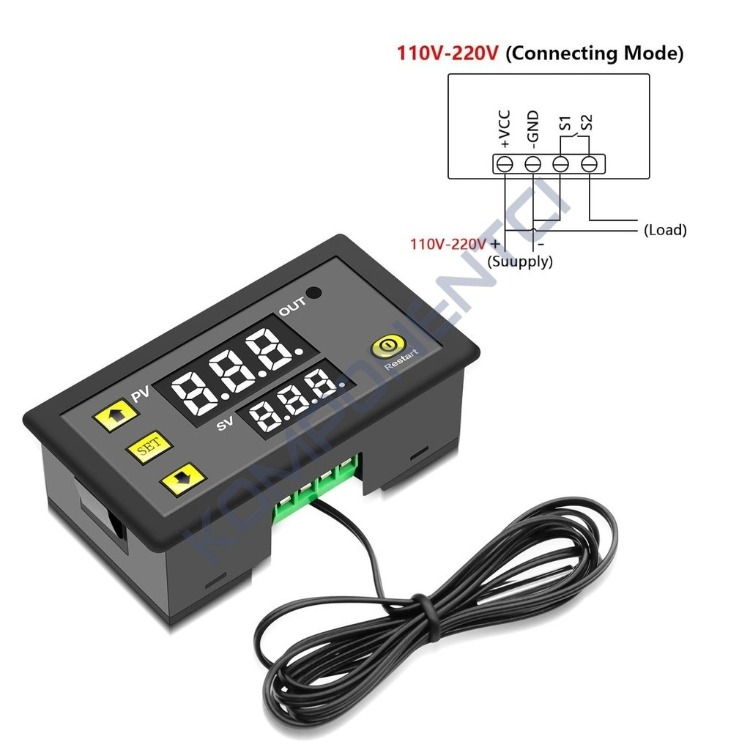 W3230 220v Ac Dijital Sıcaklık Kontrol Cihazı Led Ekran