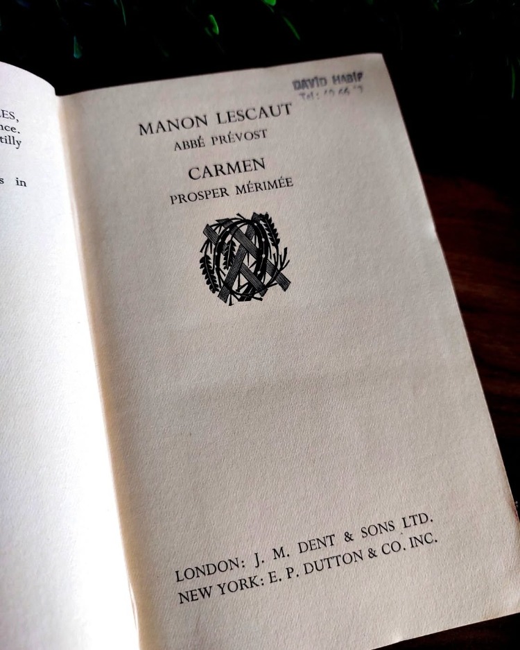Abbé Prévost & Prosper Mérimée — Manon Lescaut & Carmen * 1929