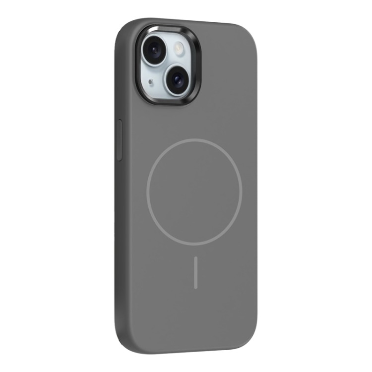 Apple iPhone 14 Kılıf M-Safe Şarj Özellikli Metal Kamera Çerçeveli Zore Edi Silikon Kapak