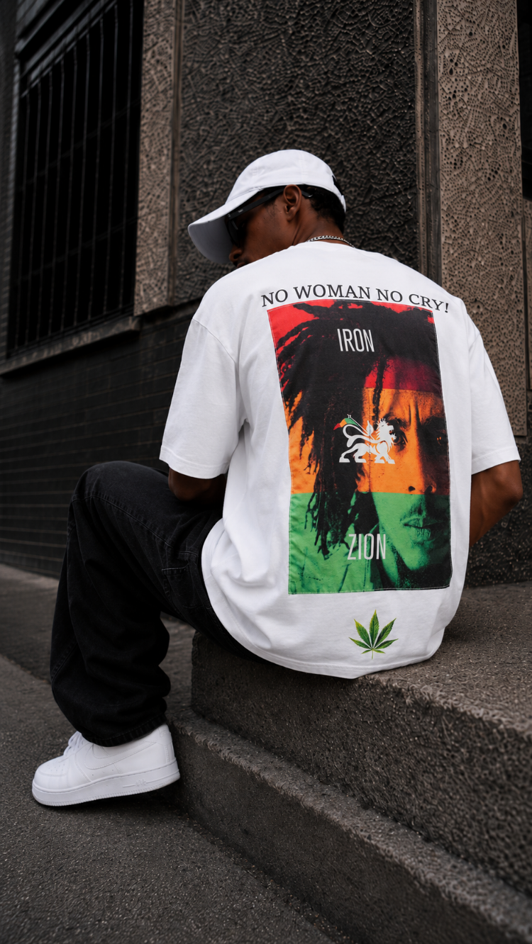 KORYN No Cry Beyaz Oversize Erkek T-Shirt