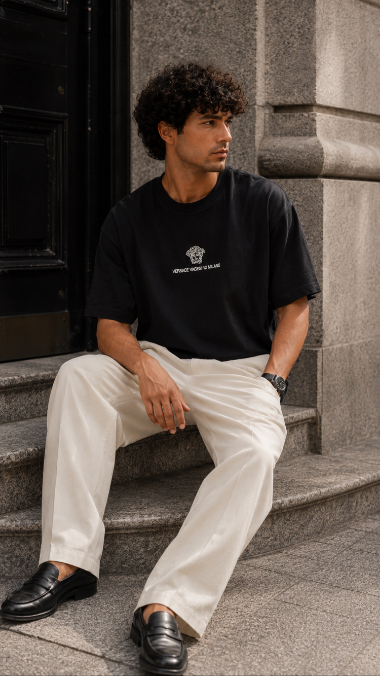 Versace Viaggio Siyah Premium Erkek Tişört