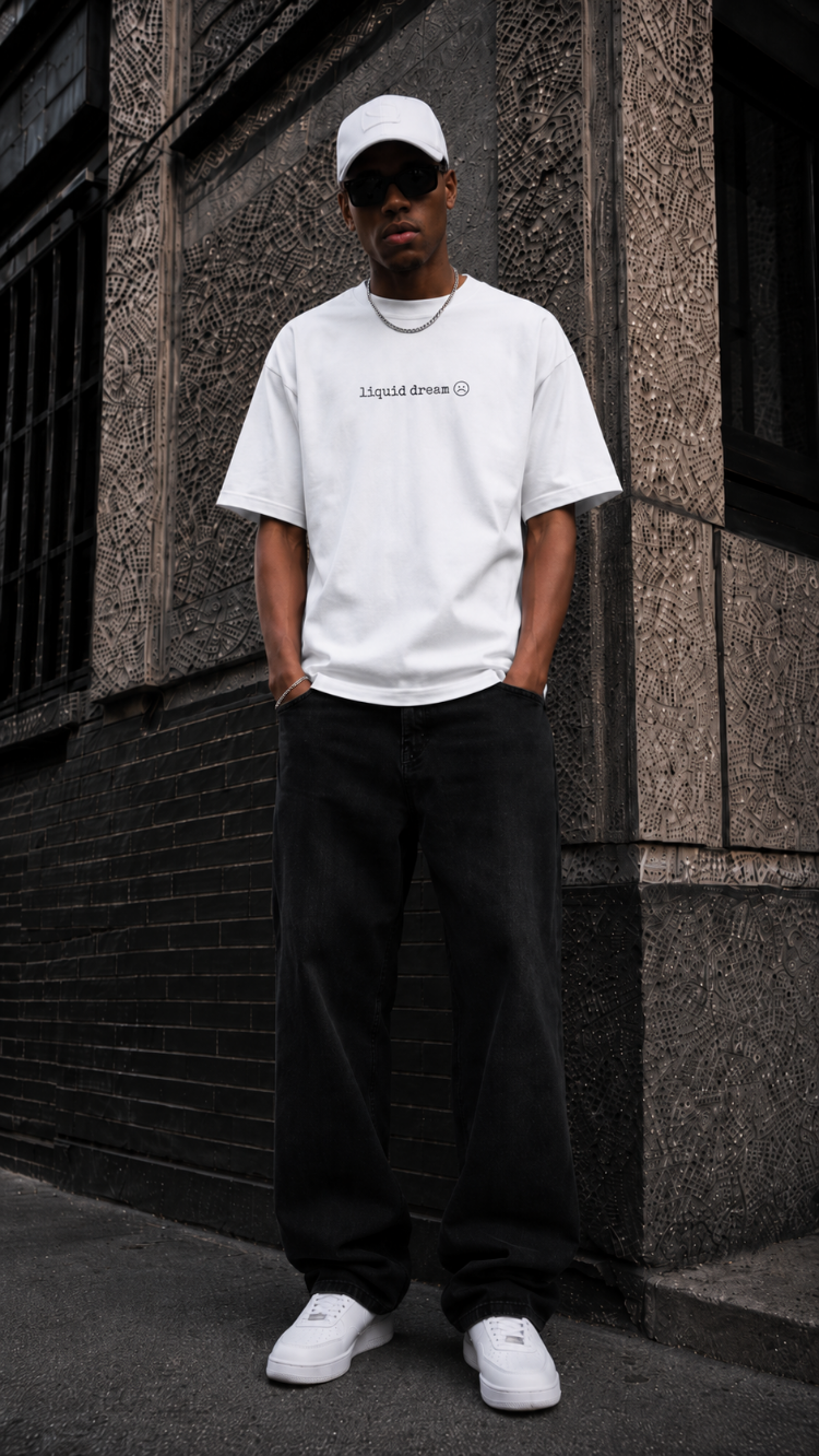 KORYN Liquid Dream Beyaz Oversize Erkek T-Shirt