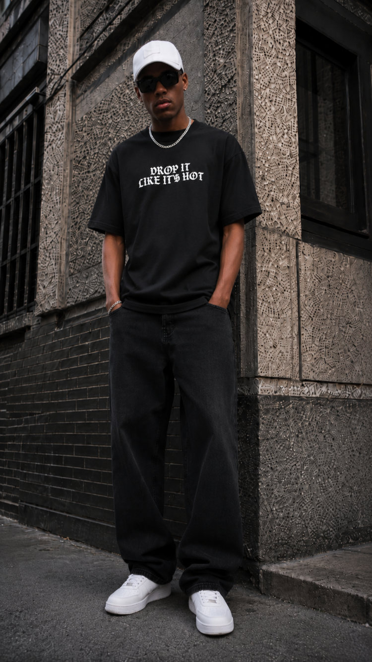 KORYN Rap Icon Siyah Oversize T-Shirt