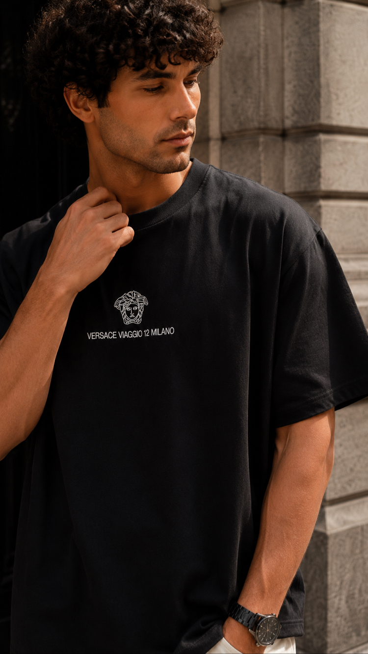Versace Viaggio Siyah Premium Erkek Tişört