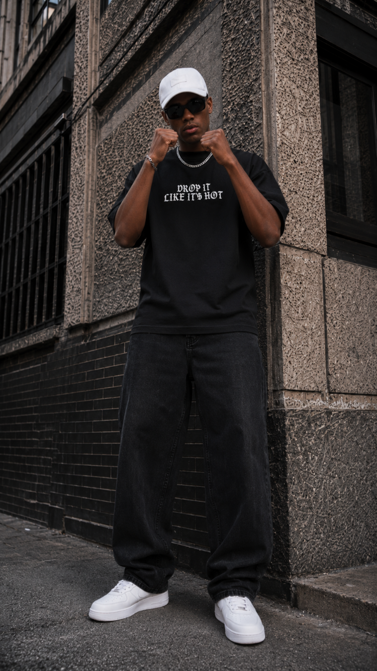KORYN Rap Icon Siyah Oversize T-Shirt