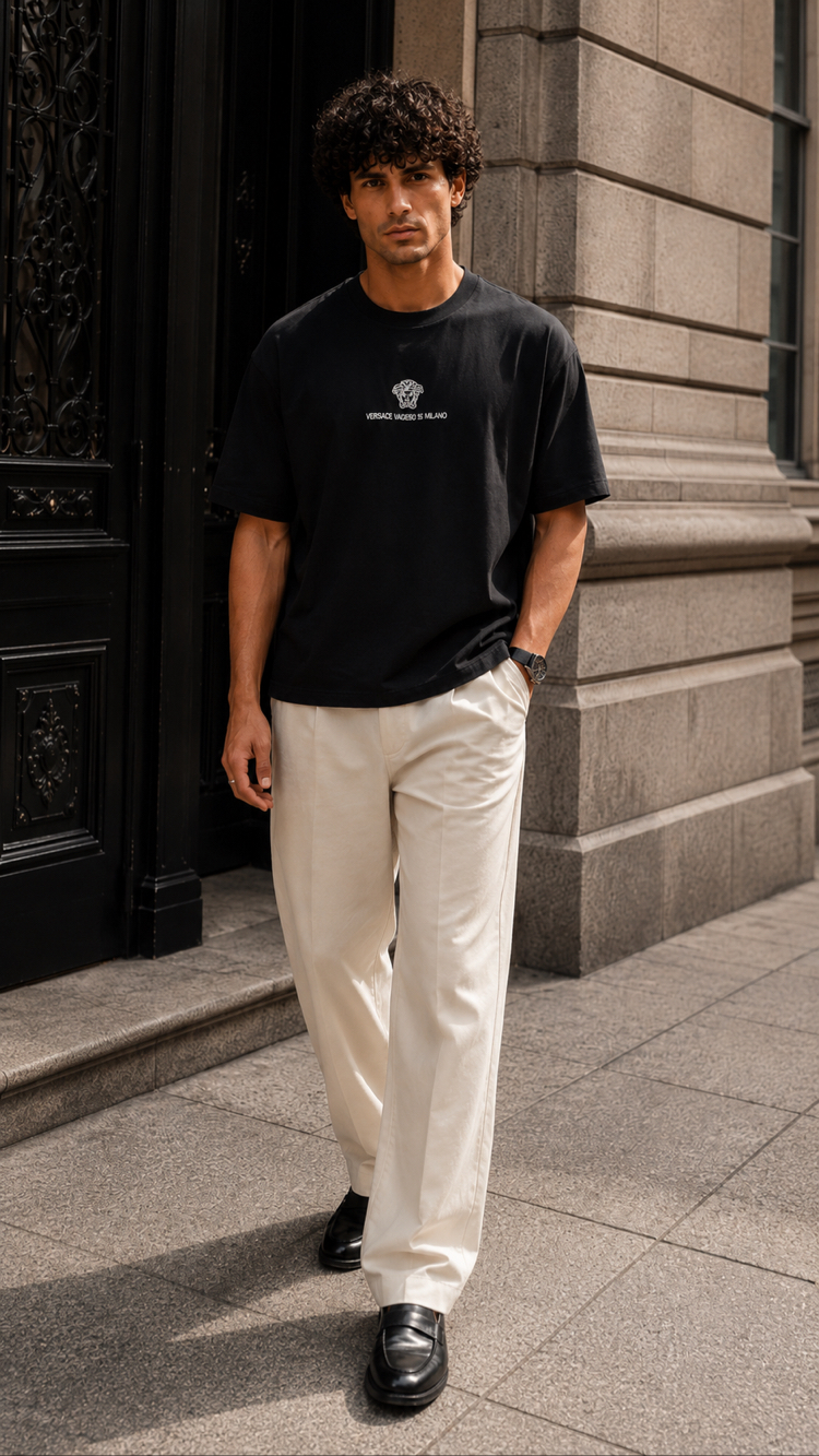 Versace Viaggio Siyah Premium Erkek Tişört