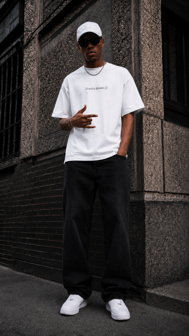 KORYN Liquid Dream Beyaz Oversize Erkek T-Shirt