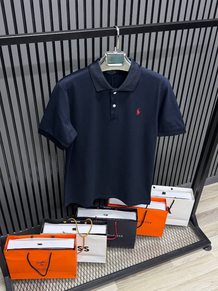 Ralph Lauren Premium Lacivert Polo Yaka