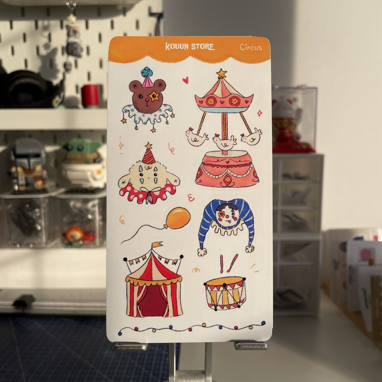 Sirk sticker sayfası