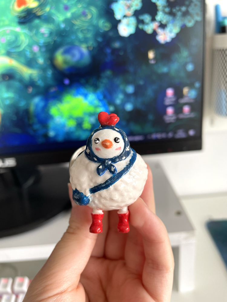 Tavuk anahtarlık