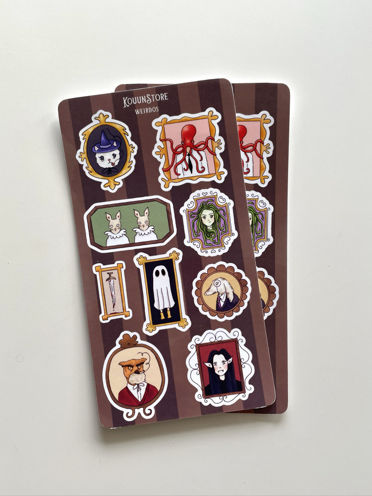 Weirdos sticker sayfası
