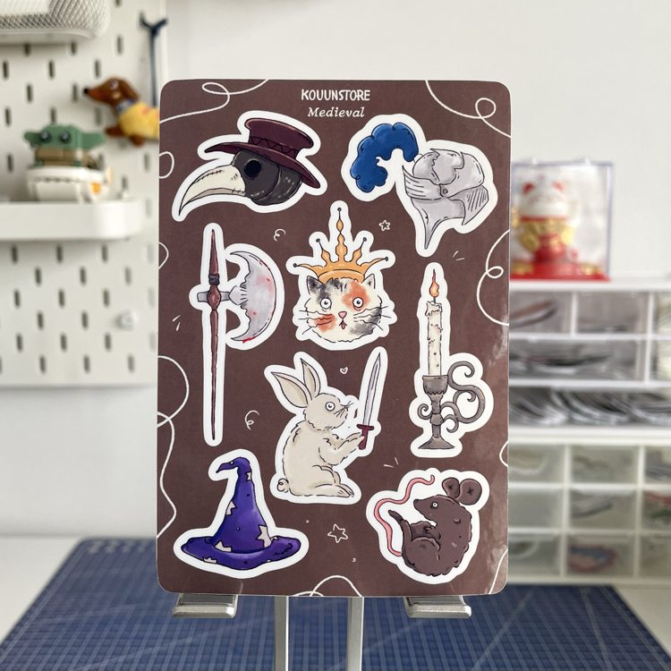 Medieval sticker sayfası