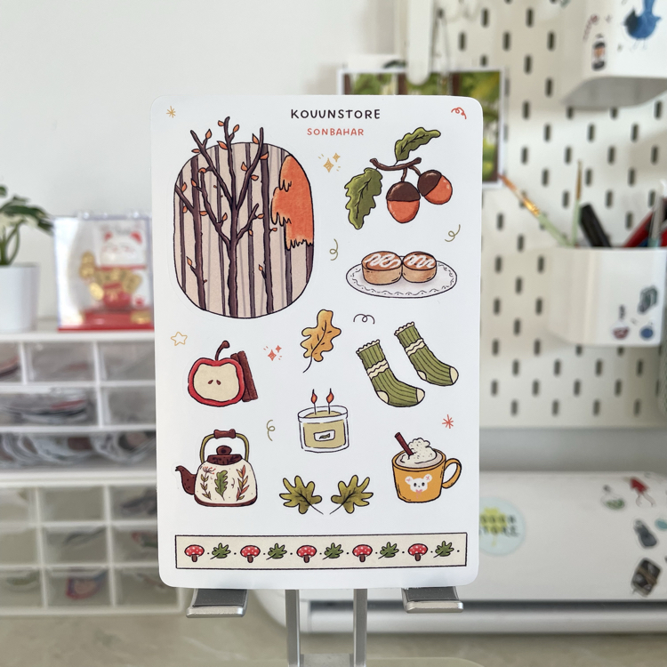 Sonbahar sticker sayfası 2