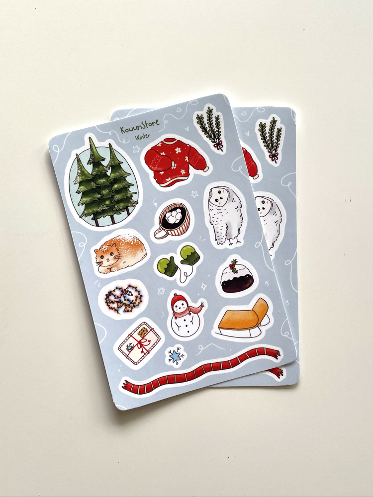 Kış sticker sayfası 2