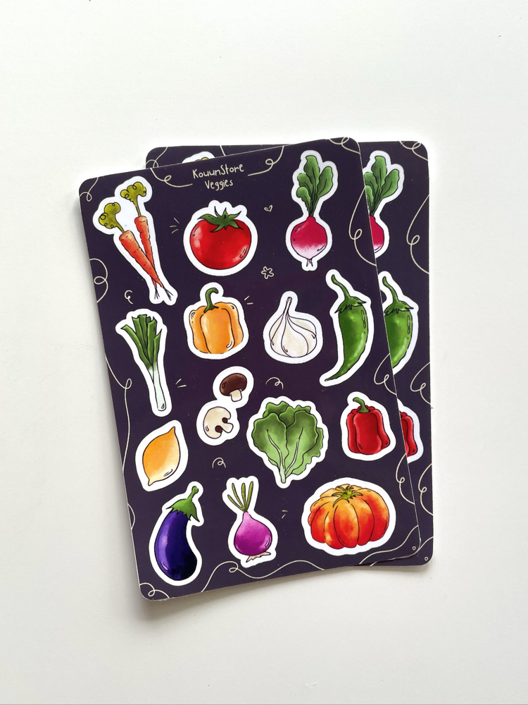 Sebzeler sticker sayfası