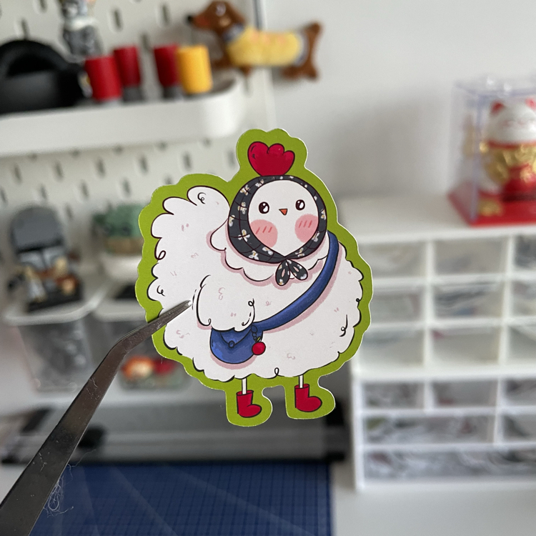 Tavuk tekli sticker