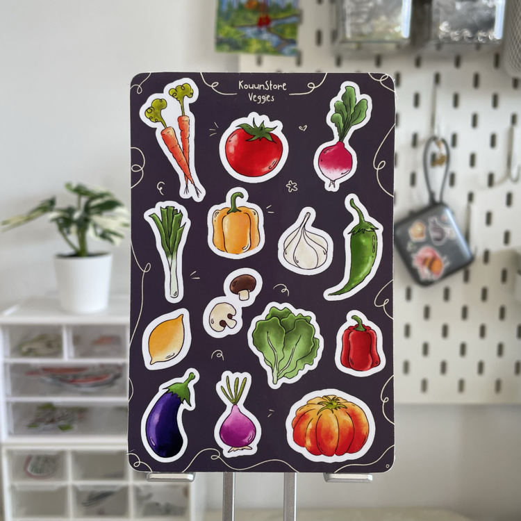 Sebzeler sticker sayfası