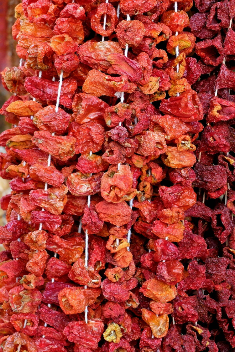 Doğal kurutulmuş dolmalık biber
