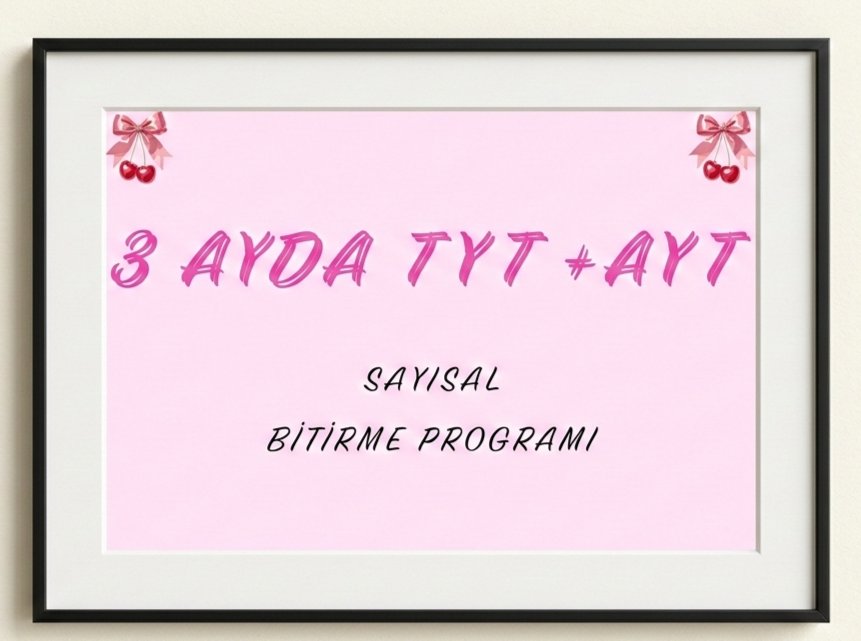 3 ayda tyt +ayt sayısal bitirme programı 