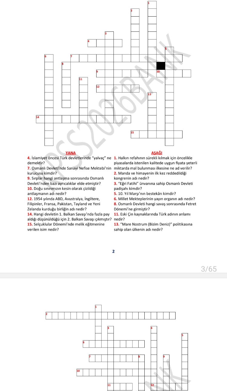 TARİH PDF BULMACA