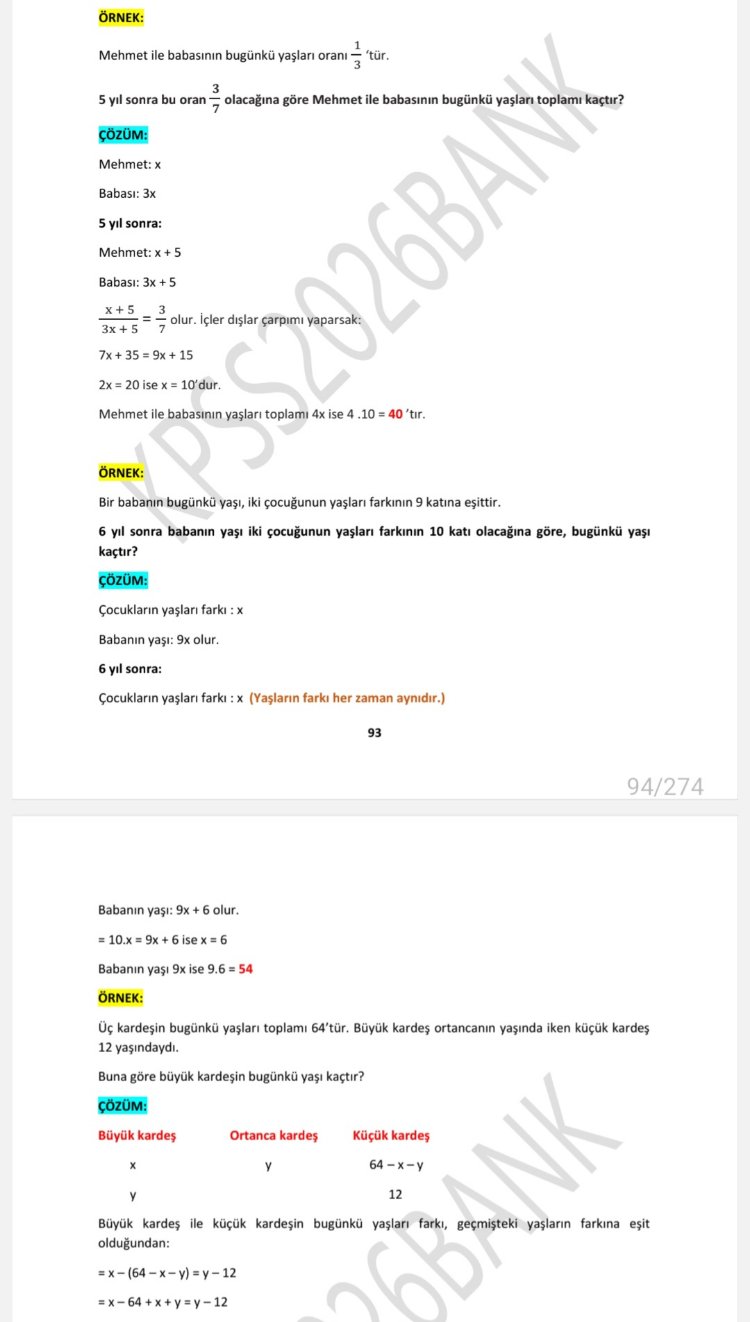 MATEMATİK PDF KONU ANLATIMI